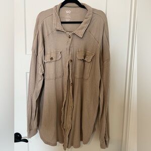 SO Tan Lightweight Shacket